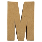 Alphabet en papier mâché 15 cm Lettre M