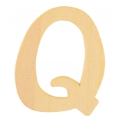 Alphabet en bois 6 cm Lettre Q
