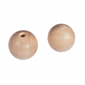 Boules en bois ø 45 mm - demi-percées- 2 pièces