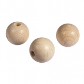 Boules en bois ø 30 mm - demi-percées- 4 pièces