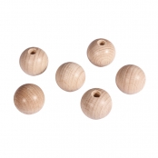 Boules en bois ø 23 mm - demi-percées- 6 pièces