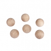 Boules en bois ø 25 mm - Non percées - 6 pièces