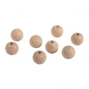 Boules en bois ø 12 mm - demi-percées- 25 pièces