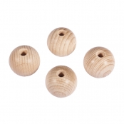 Boules en bois ø 30 mm - percées 6 mm - 4 pièces