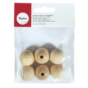 Boules en bois ø 25 mm - percées 6 mm - 6 pièces