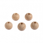 Boules en bois ø 23 mm - percées 6 mm - 6 pièces