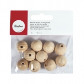 Boules en bois ø 18 mm - percées 4 mm - 10 pièces