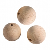 Boules en bois ø 35 mm - FSC100% - percées 8 mm - 3 pièces