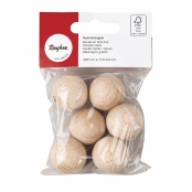 Boules en bois ø 25 mm - FSC100% - percées 6 mm - 6 pièces