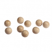 Boules en bois ø 10 mm - FSC 100% - percées 3 mm - 35 pièces