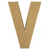 Alphabet en papier mâché 15 cm Lettre V