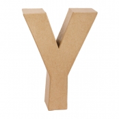 Alphabet en papier mâché 15 cm Lettre Y