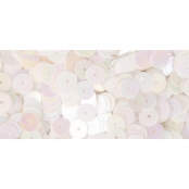 Sequins Blanc irisé Ø6 mm Lisses 6 g Lavable