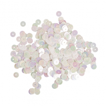 3931290 - 4006166726453 - Rayher - Sequins Blanc irisé Ø6 mm Lisses 6 g Lavable - 2