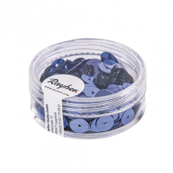 3931209 - 4006166726293 - Rayher - Sequins Bleu moyen Ø 6 mm Lisses Boite 6 g Lavable - 3