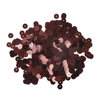 3931205 - 4006166726279 - Rayher - Sequins Brun foncé Ø 6 mm Lisses Boite 6 g Lavable - 2