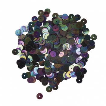 3931294 - 4006166726484 - Rayher - Sequins Noir irisé Ø 6 mm Lisses Boite 6 g Lavable - 2