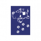 Pochoir autocollant spécial textile A5 Chien + spatule