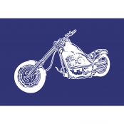 Pochoir autocollant spécial textile A4 Chopper + spatule