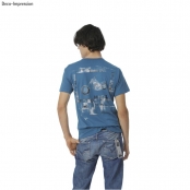 Pochoir autocollant spécial textile A4 Chopper + spatule