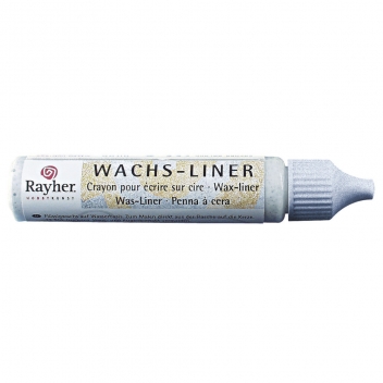 31501610 - 4006166680564 - Rayher - Crayon de cire liquide pour bougie Blanc pailleté 30 ml