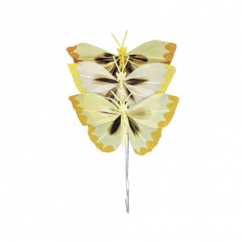 8518320 - 4006166070167 - Rayher - Papillon en plumes Teintes jaunes 2 cm 6 pièces