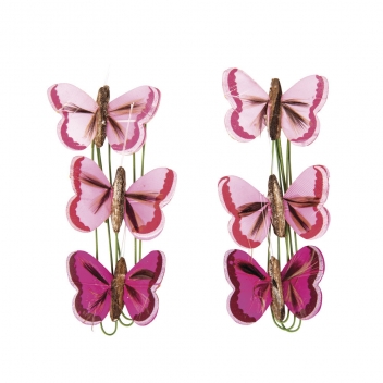 8518333 - 4006166070181 - Rayher - Papillon en plumes Teintes rose 2 cm 6 pièces - 2