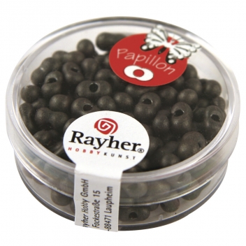 14143535 - 4006166106750 - Rayher - Perle Rocaille Papillon Brun taupe 3,2 x 6,5 mm 18 g