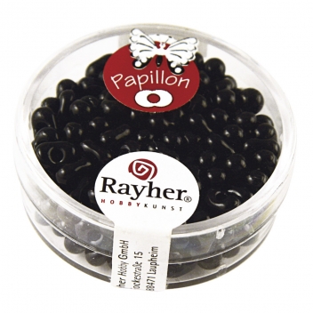 14143576 - 4006166138386 - Rayher - Perle Rocaille Papillon Noir 3,2 x 6,5 mm 18 g