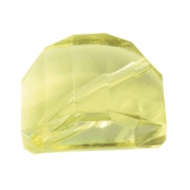 Perle acrylique Jaune indien Carré facetté 1 pièc.
