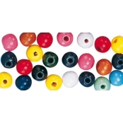 Perle bois Assortiment Ronde Ø12 mm 32 pièc.