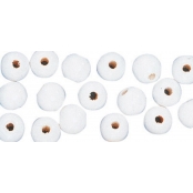 Perle en bois Blanc Ronde Ø 8 mm 82 pièces