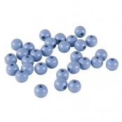 Perle bois Bleu clair Ronde Ø8 mm 82 pièc.