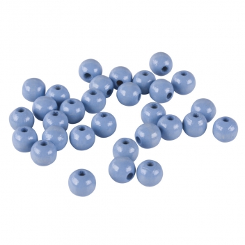 1250208 - 4006166290732 - Rayher - Perle bois Bleu clair Ronde Ø8 mm 82 pièc. - 2