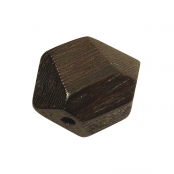 Perle en bois Brun foncé Taille diamant 20 x 25 mm