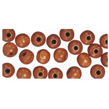 1250404 - 4006166291012 - Rayher - Perle bois Brun Ronde Ø12 mm 32 pièc.