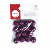 Perle en bois Lilas foncé Ø 16 mm 15 pièces