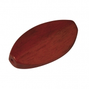 Perle en bois Rouge cadmium Plaquette ovale 32 x 18mm
