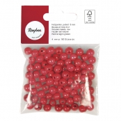 Perle en bois Rouge Ronde Ø 8 mm 82 pièces