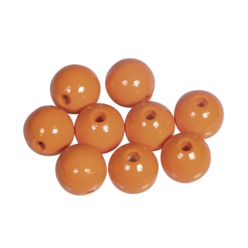 1250434 - 4006166291418 - Rayher - Perle en bois Orange Ronde Ø 12 mm 32 pièces - 2