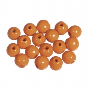 Perle en bois Orange Ronde Ø 8 mm 82 pièces