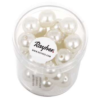 14403102 - 4006166645914 - Rayher - Perle en verre Blanc Renaissance Ø 10 mm 35 pièces