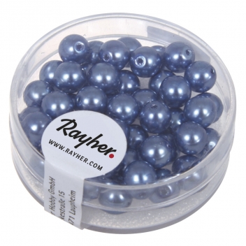 14401374 - 4006166713620 - Rayher - Perle verre Bleu azur Renaissance Ø6 mm 45 pièc.
