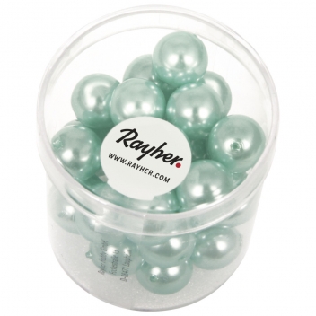 14403404 - 4006166714528 - Rayher - Perle en verre Bleu vert Renaissance 10 mm 35 pièces