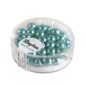 14401404 - 4006166714412 - Rayher - Perle en verre Bleu vert Renaissance 6 mm 45 pièces