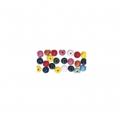 Perle bois Grand trou Assortiment 39 pièc.