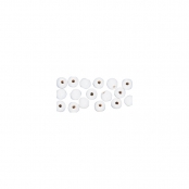 Perle bois Grand trou Blanc Ø10x8mm 39 pièc.