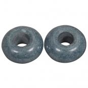 Perle à grand trou Bleu jeans Ø16mm 3 pièc.