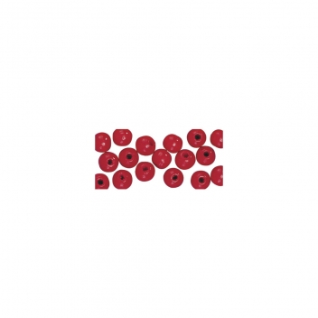 1203018 - 4006166012273 - Rayher - Perle bois Grand trou Rouge Ø10x8mm 39 pièc.