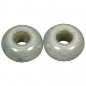 Perle à grand trou Vert menthe Ø16mm 3 pièc.